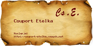 Csuport Etelka névjegykártya